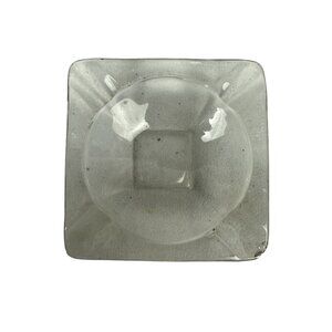 Vintage Clear Glass Decorative Catchall Dish Ashtray Geometric Design